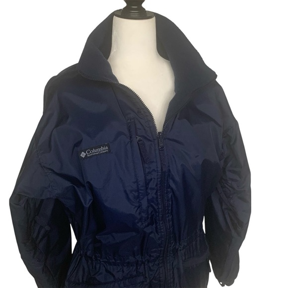 Columbia Jacket Sport Coat Full Zip Transition Season Wind Breaker Anorak Navy M - Picture 3 of 15